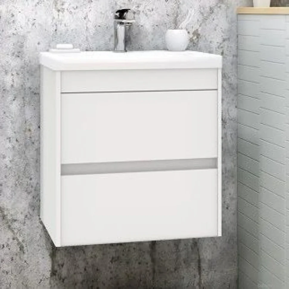 Тумба с раковиной Art&Max Family 50, подвесная, Bianco Lucido