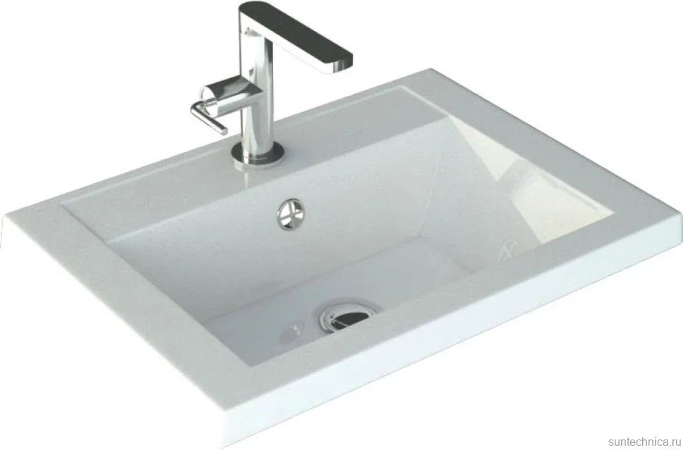 Тумба с раковиной Art&Max Family 50, подвесная, Bianco Lucido