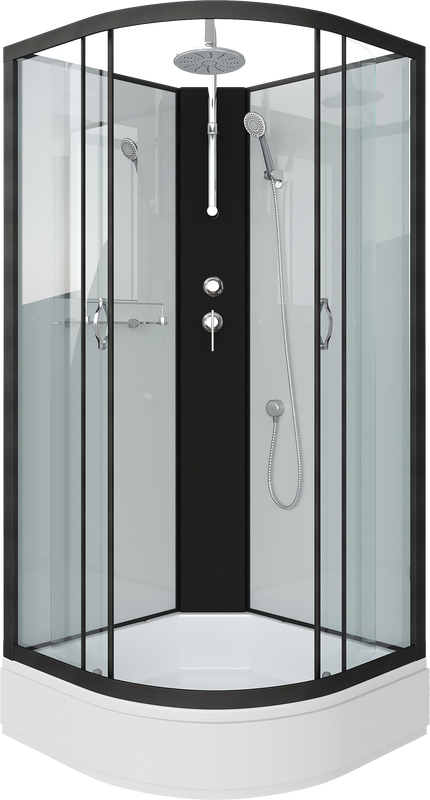 Душевая кабина Niagara Classic NG-6702-14BKT 100x100 см, без крыши, с тропическим душем