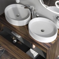 Тумба с раковиной AM.PM Func 120 дуб крафт, со столешницей, раковина M8FWCC20550WG