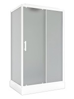 Душевая кабина Parly Bett 120х80 см, профиль матовый белый, стекло матовое