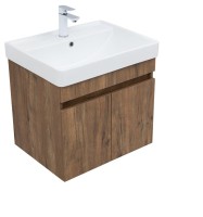Тумба с раковиной Aquanet Оптима 60 подвесная, дуб рустикальный