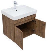 Тумба с раковиной Aquanet Оптима 60 подвесная, дуб рустикальный