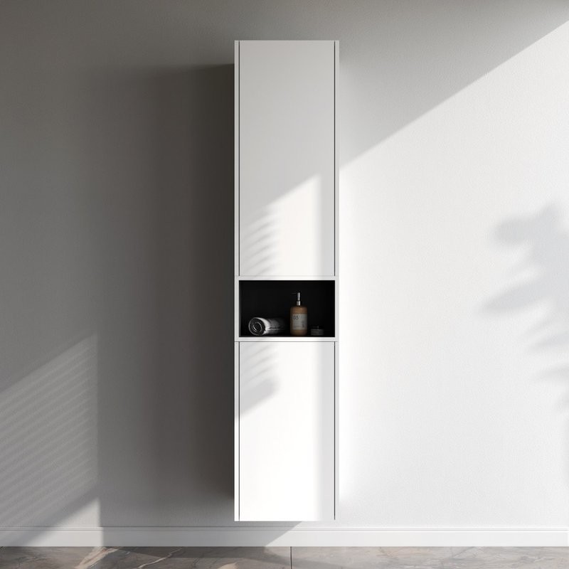 Шкаф в ванную AM.PM Func M8FCH0402WM 40 подвесной, матовый белый, фурнитура серебро