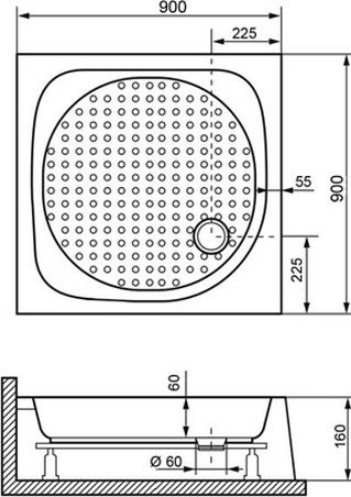 Поддон для душа RGW Lux TN 16180199-21 90x90