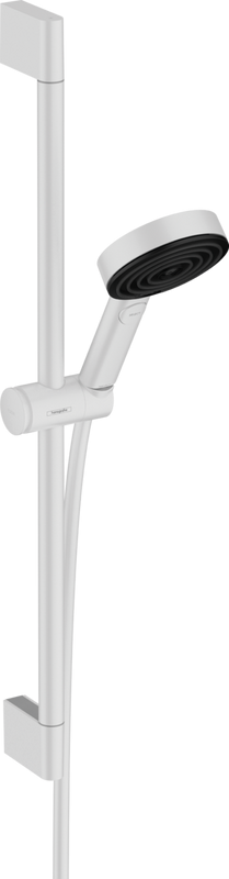 Душевой комплект Смеситель для душа Hansgrohe Vivenis 75620700, матовый белый + Гарнитур Pulsify Relaxation 105 3jet 24160700, матовый белый