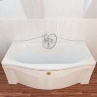 Ванна из искусственного камня Фэма Франческа 170x85 см, пристенная, белая, на ножках