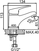 Смеситель для раковины D-lin 310-2 D110310-2 хром