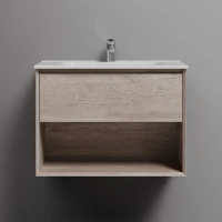 Тумба с раковиной Sancos Marmi 1.0 70 дуб галифакс натуральный, раковина CN7007