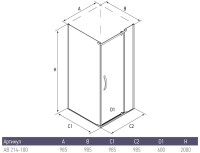 Душевой уголок Alex Baitler AB214 -100 Душевой уголок Alex Baitler AB214 -100