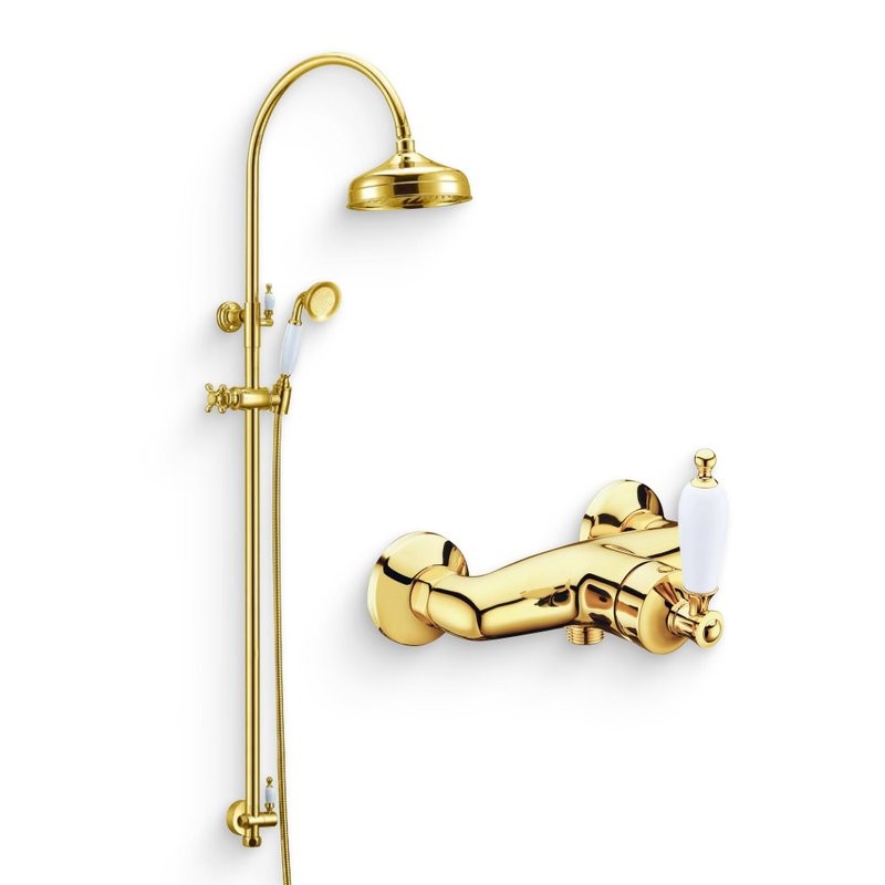 Душевой комплект Смеситель для душа Boheme Vogue 214 + Стойка Imperiale 402