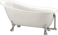 Акриловая ванна BelBagno BB06-1550 155x75 см, правая, отдельностоящая, белая, овальная