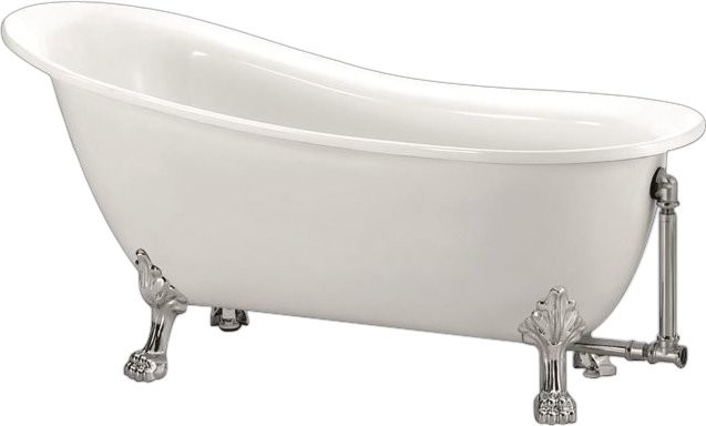 Акриловая ванна BelBagno BB06-1550 155x75 см, правая, отдельностоящая, белая, овальная