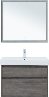 Тумба с раковиной Aquanet Nova Lite 85 дуб рошелье, 2 ящика
