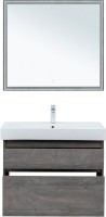 Тумба с раковиной Aquanet Nova Lite 85 дуб рошелье, 2 ящика