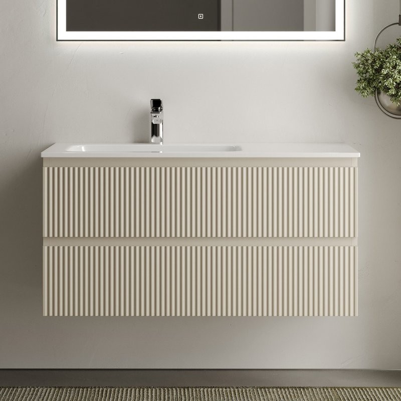 Тумба с раковиной Sancos Snob R 100 см, L, beige soft