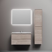 Мебель для ванной комнаты Sancos Marmi 2.0 90 дуб галифакс натуральный, раковина CN7002