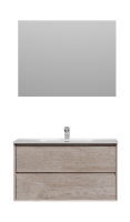 Мебель для ванной комнаты Sancos Marmi 2.0 90 дуб галифакс натуральный, раковина CN7002