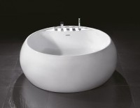 Акриловая ванна BelBagno BB30-1550 без опоры 155x155 см, отдельностоящая, белая, круглая, для двоих