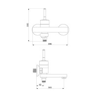 Душевой комплект Смеситель Damixa Arc 291000000 + Стойка Gala 953000000