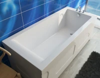 Ванна из искусственного камня Эстет Дельта 150x70 см, пристенная, на ножках