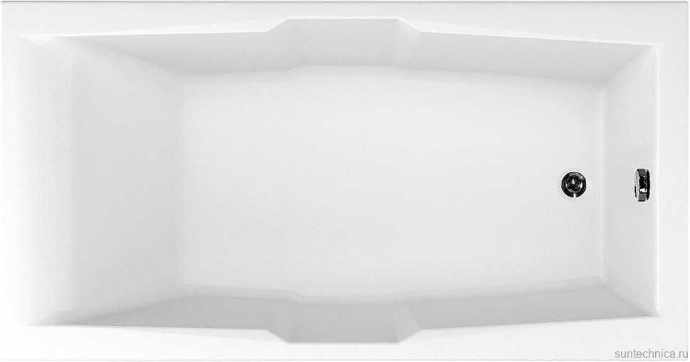Акриловая ванна Aquanet Vega 00205556 190x100 см, пристенная, белая, с каркасом