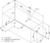 Акриловая ванна Aquanet Vega 00205556 190x100 см, пристенная, белая, с каркасом
