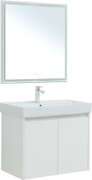 Мебель для ванной комнаты Aquanet Nova Lite 75 белый глянец, с дверками