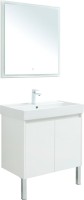 Мебель для ванной комнаты Aquanet Nova Lite 75 белый глянец, с дверками