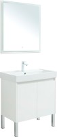 Мебель для ванной комнаты Aquanet Nova Lite 75 белый глянец, с дверками