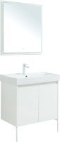 Мебель для ванной комнаты Aquanet Nova Lite 75 белый глянец, с дверками