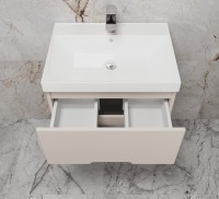Тумба с раковиной Style Line Матис 60 подвесная, крем
