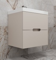 Тумба с раковиной Style Line Матис 60 подвесная, крем