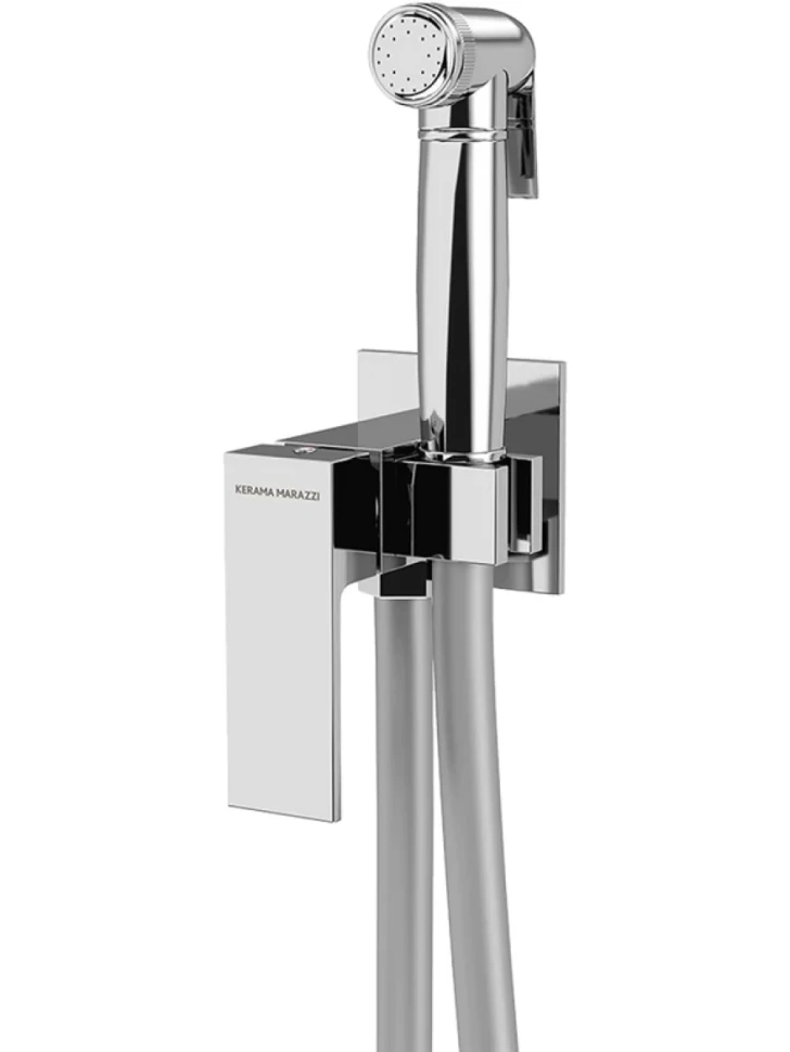 Гигиенический душ KERAMA MARAZZI Fioretto V253CR442RUKM со смесителем, С ВНУТРЕННЕЙ ЧАСТЬЮ, хром