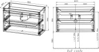 Мебель для ванной комнаты Style Line Марелла 60 подвесная, серая