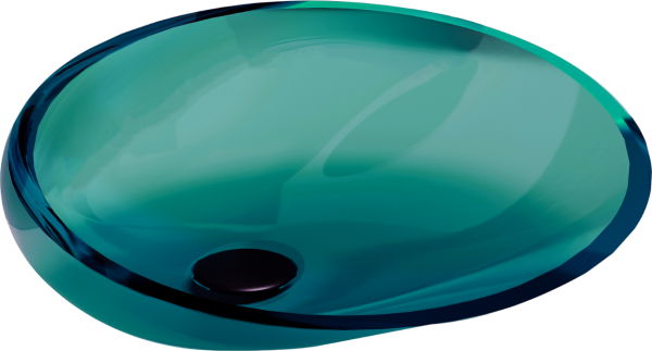 Накладная раковина Abber Kristall AT2812 aquamarin, бирюзовая