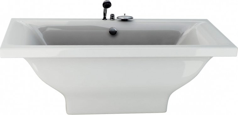 Ванна из искусственного камня Фэма Айсберг без опоры 180x80 см, пристенная, белая