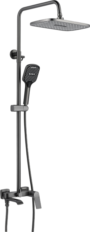 Душевая стойка Shevanik S4136T оружейная сталь