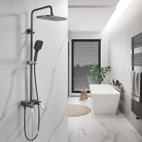 Душевая стойка Shevanik S4136T оружейная сталь