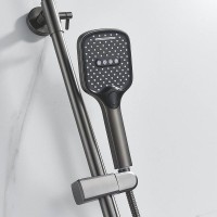 Душевая стойка Shevanik S4136T оружейная сталь
