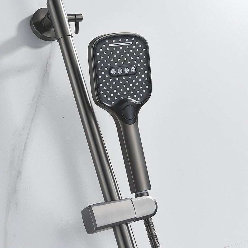 Душевая стойка Shevanik S4136T оружейная сталь