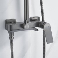 Душевая стойка Shevanik S4136T оружейная сталь