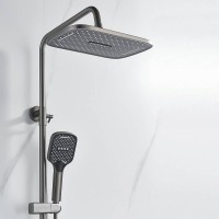 Душевая стойка Shevanik S4136T оружейная сталь