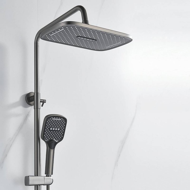 Душевая стойка Shevanik S4136T оружейная сталь