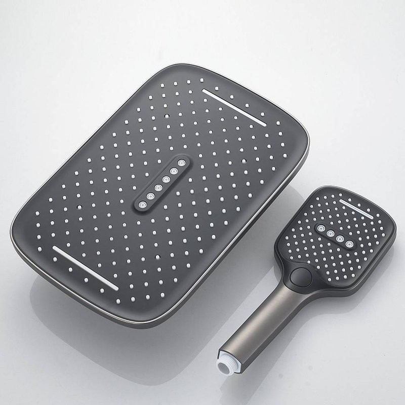 Душевая стойка Shevanik S4136T оружейная сталь
