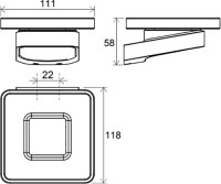 Мыльница Ravak TD 200.20 настенная, черная Мыльница Ravak TD 200.20 настенная, черная
