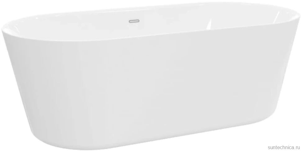 Акриловая ванна BelBagno BB306-1785 180x85 см, отдельностоящая, белая, овальная, с каркасом
