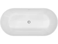 Акриловая ванна BelBagno BB306-1785 180x85 см, отдельностоящая, белая, овальная, с каркасом