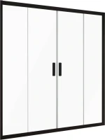 Душевая дверь в нишу Kubele DE019 D4-MAT-BLMT 180 см, профиль матовый черный