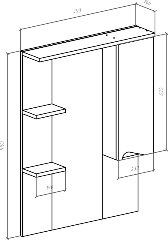 Мебель для ванной комнаты Bellezza Эйфория 85 белая